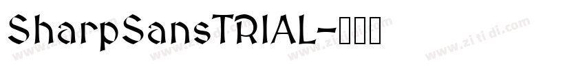 SharpSansTRIAL字体转换