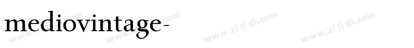 mediovintage字体转换