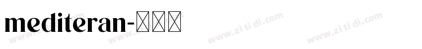 mediteran字体转换
