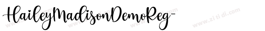 HaileyMadisonDemoReg字体转换