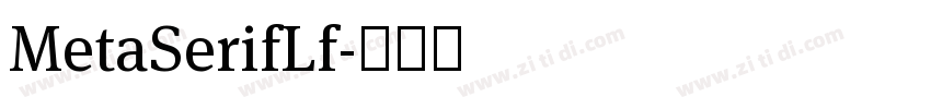 MetaSerifLf字体转换