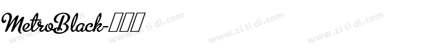 MetroBlack字体转换