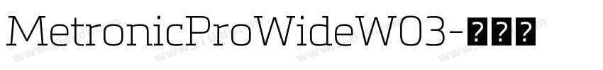 MetronicProWideW03字体转换