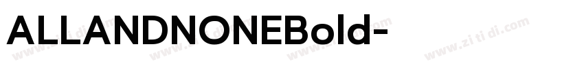 ALLANDNONEBold字体转换
