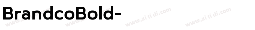 BrandcoBold字体转换
