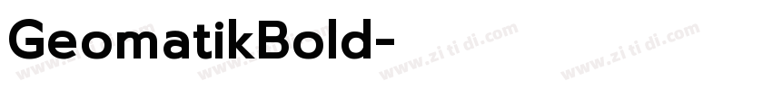 GeomatikBold字体转换