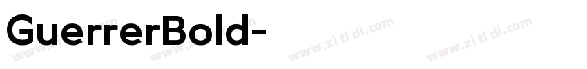 GuerrerBold字体转换