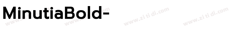 MinutiaBold字体转换