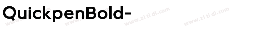 QuickpenBold字体转换