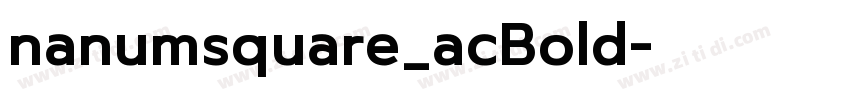nanumsquare_acBold字体转换