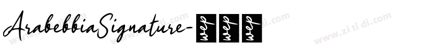 ArabelliaSignature字体转换