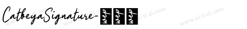 CatleyaSignature字体转换