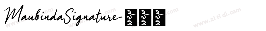 MaulindaSignature字体转换