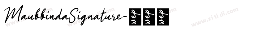 MaullindaSignature字体转换