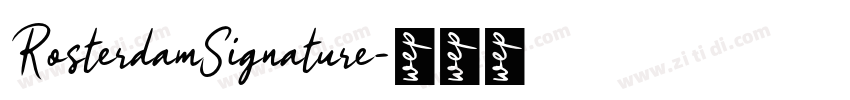 RosterdamSignature字体转换