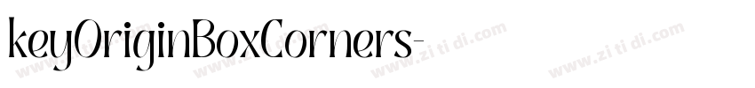 keyOriginBoxCorners字体转换