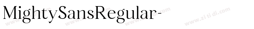 MightySansRegular字体转换