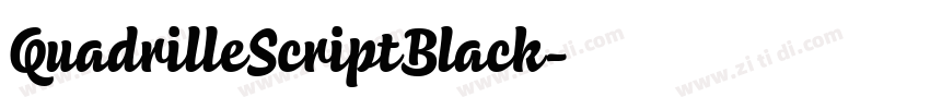 QuadrilleScriptBlack字体转换