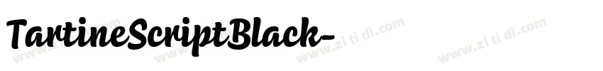 TartineScriptBlack字体转换