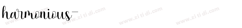 harmonious字体转换