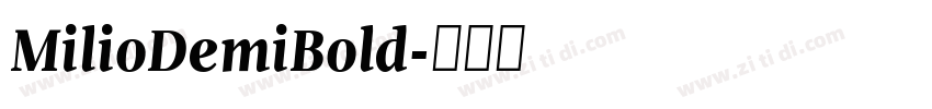 MilioDemiBold字体转换