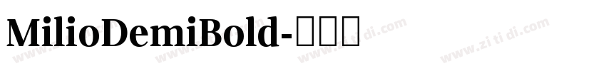 MilioDemiBold字体转换