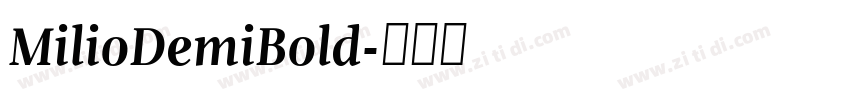 MilioDemiBold字体转换