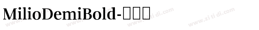MilioDemiBold字体转换