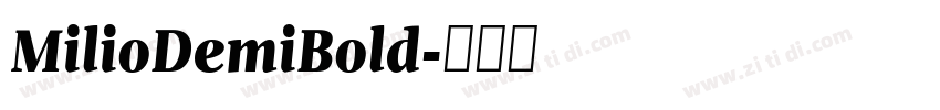 MilioDemiBold字体转换