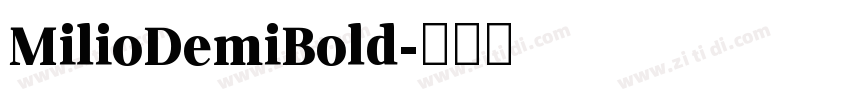 MilioDemiBold字体转换