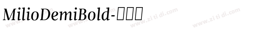 MilioDemiBold字体转换