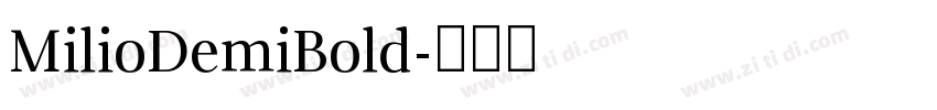 MilioDemiBold字体转换