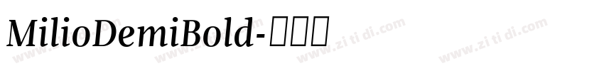 MilioDemiBold字体转换