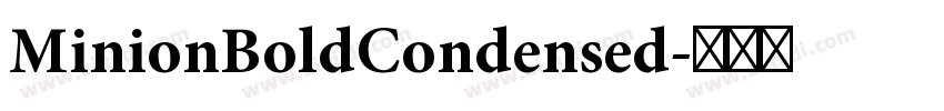 MinionBoldCondensed字体转换