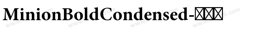 MinionBoldCondensed字体转换