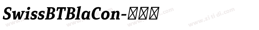 SwissBTBlaCon字体转换