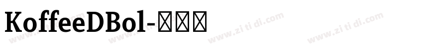 KoffeeDBol字体转换