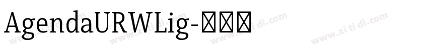 AgendaURWLig字体转换