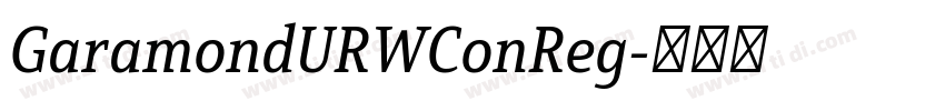 GaramondURWConReg字体转换