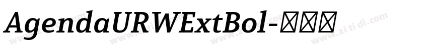 AgendaURWExtBol字体转换
