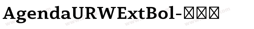 AgendaURWExtBol字体转换