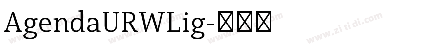 AgendaURWLig字体转换