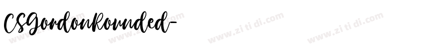 CSGordonRounded字体转换