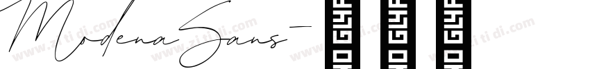 ModenaSans字体转换