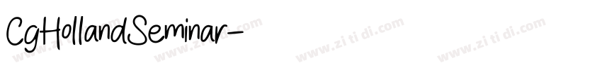 CgHollandSeminar字体转换