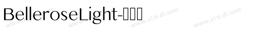 BelleroseLight字体转换