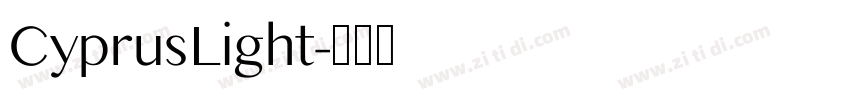 CyprusLight字体转换