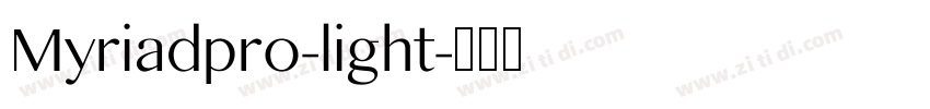 Myriadpro-light字体转换