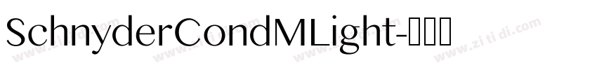SchnyderCondMLight字体转换