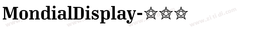 MondialDisplay字体转换